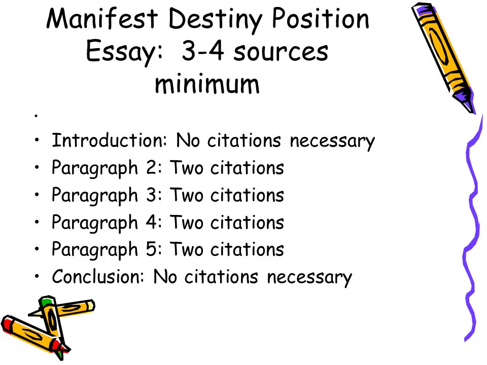 Manifest destiny essay thesis